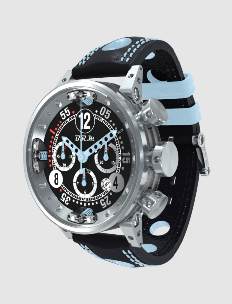 Review High Quality B.R.M Replica Watches For Sale BRM Racing V12-46-SA Light Blue Chronograph